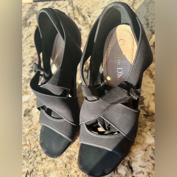 Dior etoile lucite lace up heels in black - Picture 4 of 6